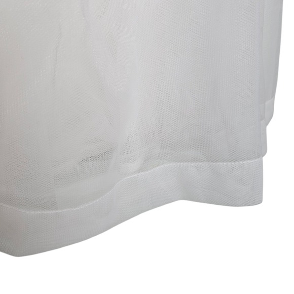 Lilith White Tulle Skirt L Midi Tie Zip Waist A Line Layered Party Wedding Guest - Picture 14 of 16